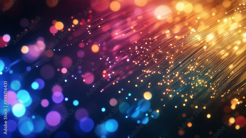 An Abstract Close-up Of Colorful Fiber Optics Lights, Creating A Vibrant And Festive Atmosphere Perfect For Holiday Themes And Celebrations. An Abstract Close-up Of Colorful Fiber Optics Lights, Creating A Vibrant And Festive Atmosphere Perfect For Holiday Themes And Celebrations.