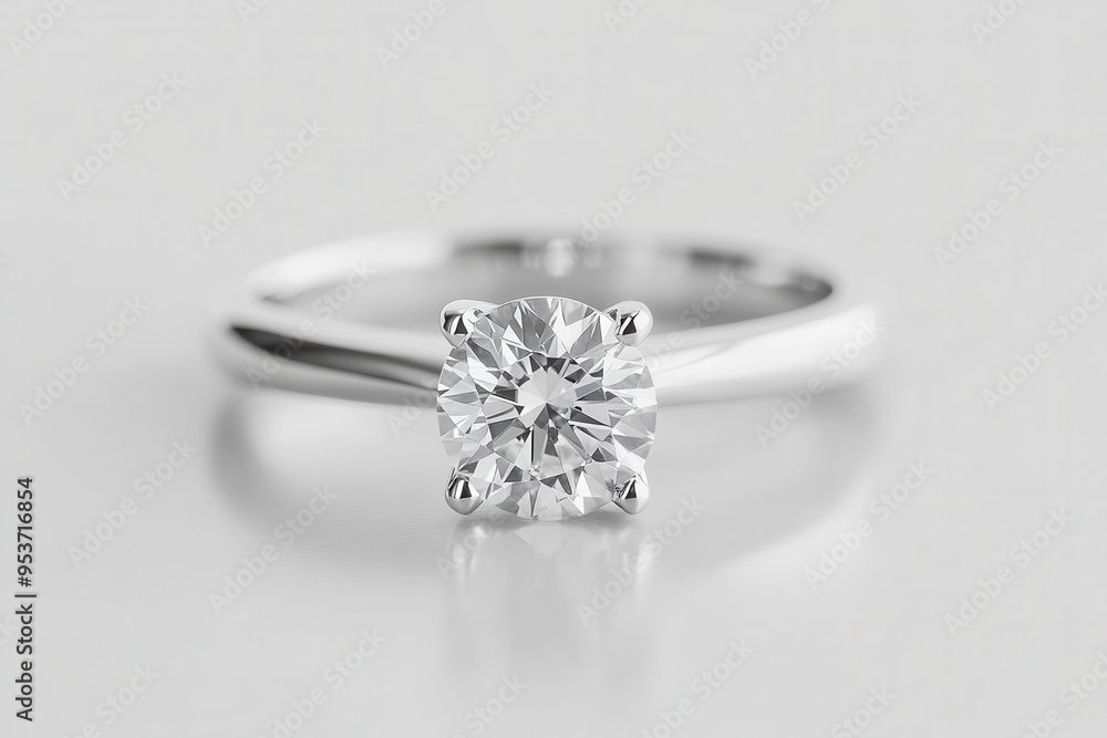 A solitaire diamond ring with a polished band, symbolizing love and commitment. A solitaire diamond ring with a polished band, symbolizing love and commitment.