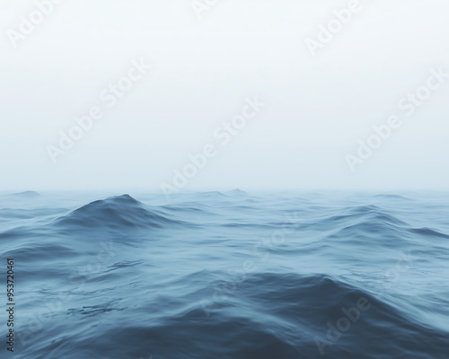 foggy dark ocean landscape