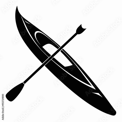 Kayak Black silhouette