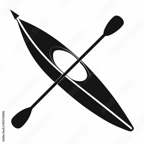 Kayak Black silhouette
