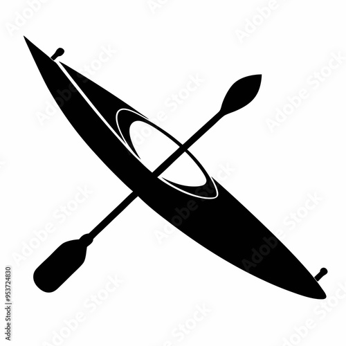 Kayak Black silhouette