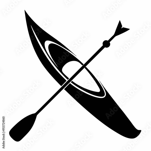Kayak Black silhouette
