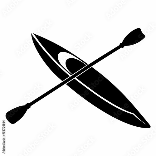 Kayak Black silhouette