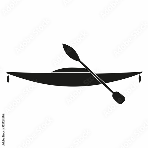Kayak Black silhouette
