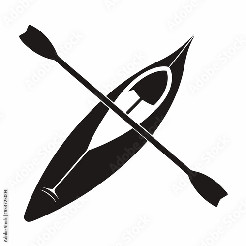 Kayak Black silhouette