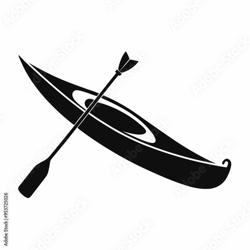 Kayak Black silhouette