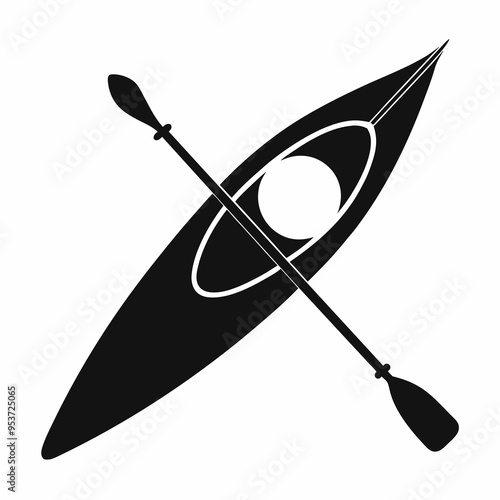 Kayak Black silhouette