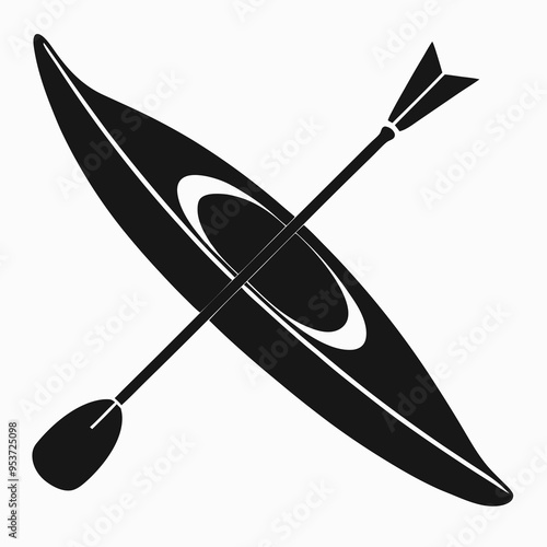 Kayak Black silhouette