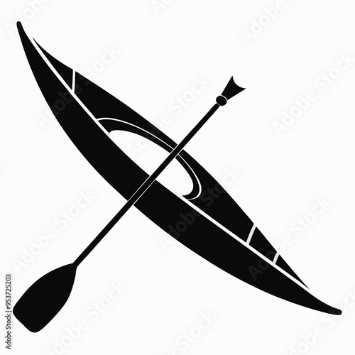 Kayak Black silhouette