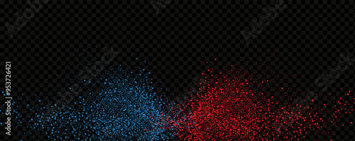 Red blue clouds effect. Cold and hot smoke texture. Abstract neon flame fog. Confrontation concept in sports boxing competition.