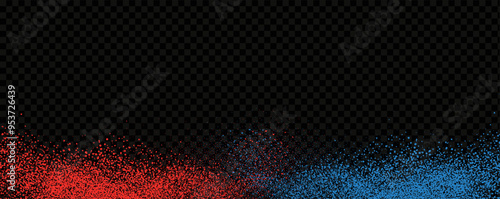 Red blue clouds effect. Cold and hot smoke texture. Abstract neon flame fog. Confrontation concept in sports boxing competition.