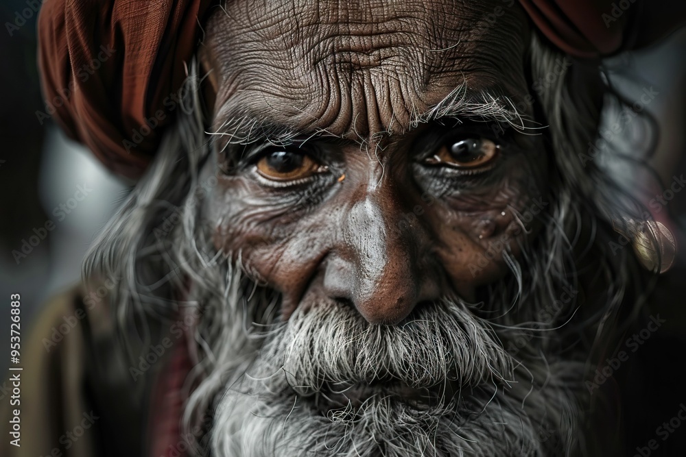 Portrait of an old Indian man Portrait of an old Indian man