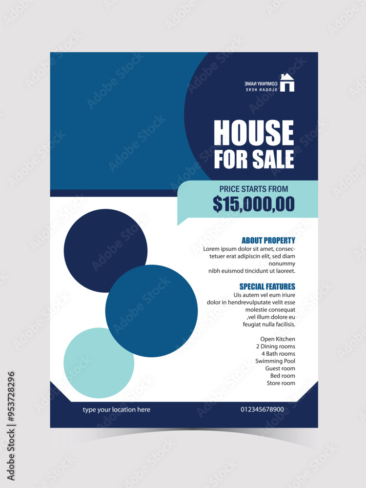 Obraz premium Print, Real estate flyer