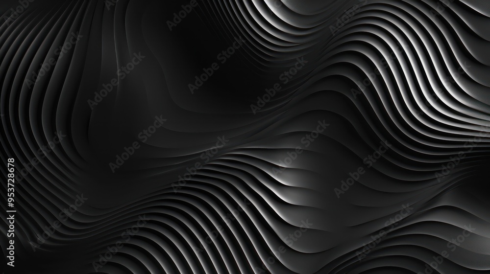 Abstract Black and White Wavy Lines Abstract Black and White Wavy Lines