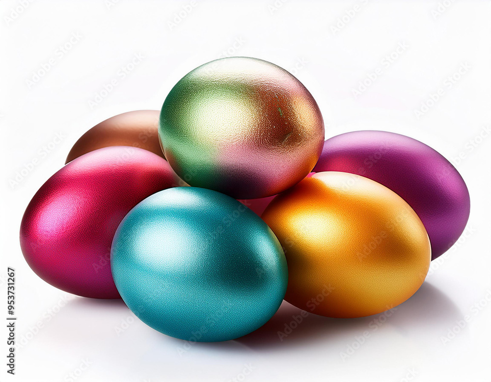 Colorful easter eggs. Isolated on white. Christmas concept. Colorful easter eggs. Isolated on white. Christmas concept.