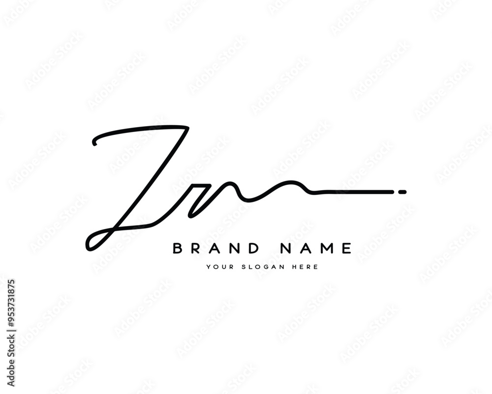 Z Z ZZ initial letter handwriting and signature logo Z Z ZZ initial letter handwriting and signature logo
