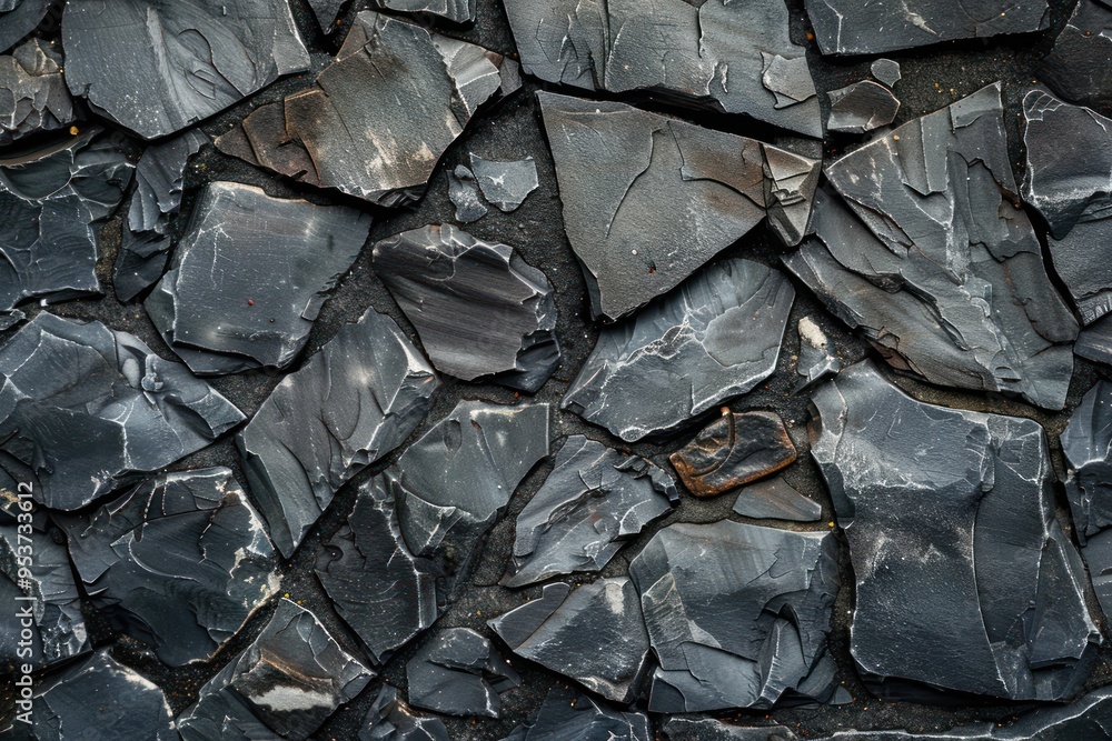 Abstract Black Slate Stone Wall Texture Abstract Black Slate Stone Wall Texture
