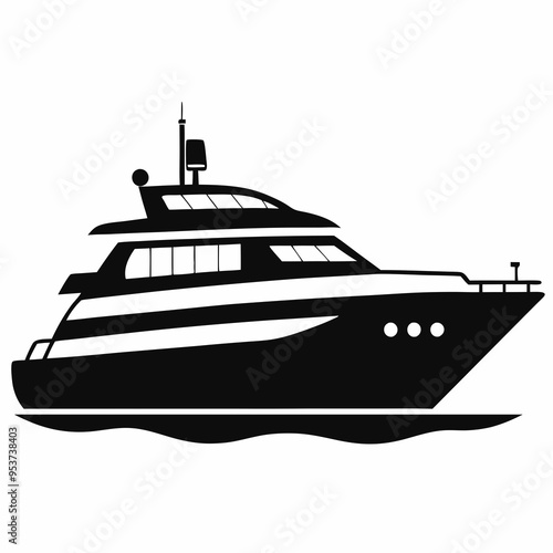 Yacht Black silhouette