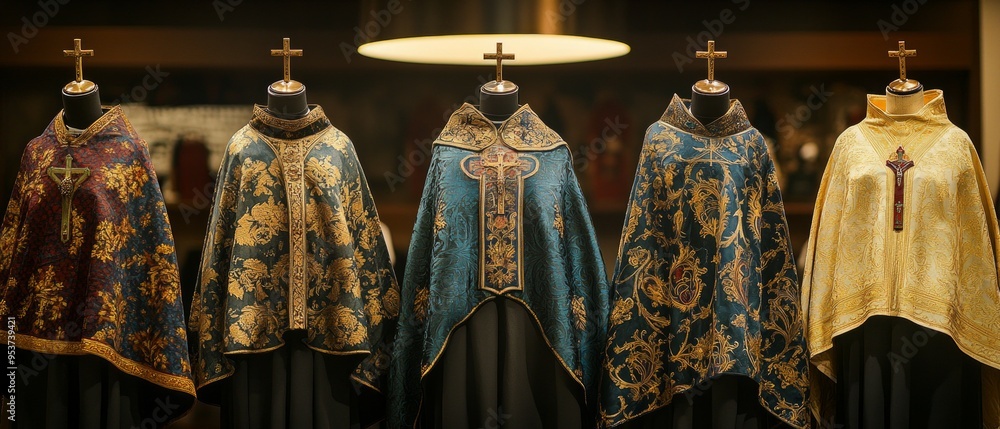 Chasuble Vestment Display Christianity Religion Spiritual Symbol Chasuble Vestment Display Christianity Religion Spiritual Symbol