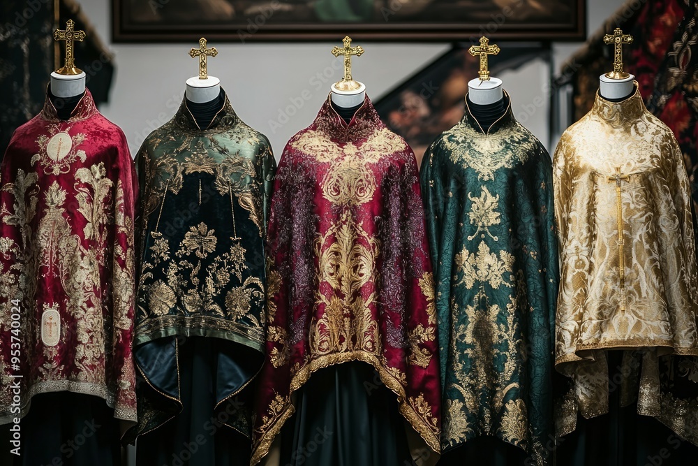 Chasuble Vestment Display Christianity Religion Spiritual Symbol Chasuble Vestment Display Christianity Religion Spiritual Symbol