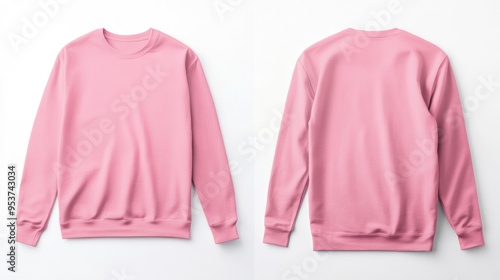 Wallpaper Mural Blank pink long sleeve t-shirt mockup on white background Torontodigital.ca