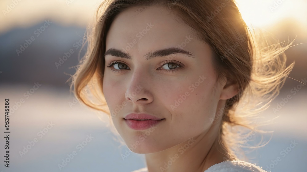 sunkissed portrait of a woman with a gentle expression background sunkissed portrait of a woman with a gentle expression background