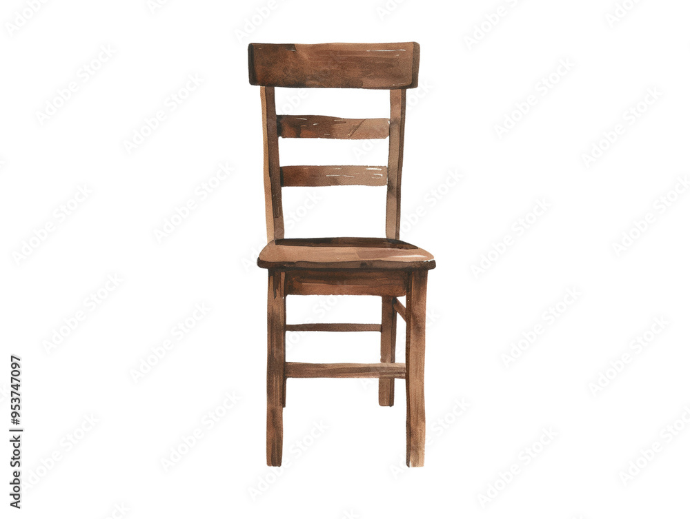 A rustic wooden chair featuring a classic design, perfect for cozy dining spaces, cafes, or home decor. A rustic wooden chair featuring a classic design, perfect for cozy dining spaces, cafes, or home decor.
