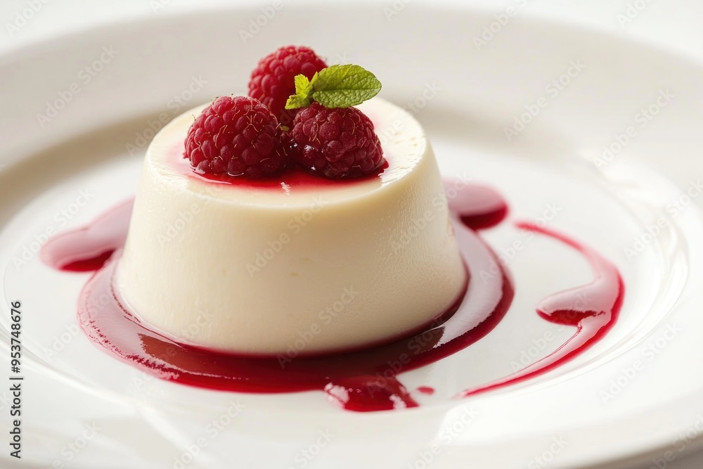 Creamy Dessert with Raspberries Creamy Dessert with Raspberries