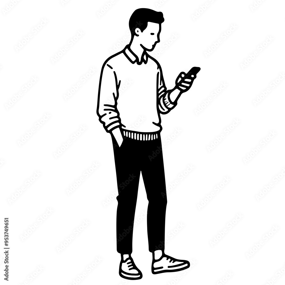Man Using Smartphone Man Using Smartphone
