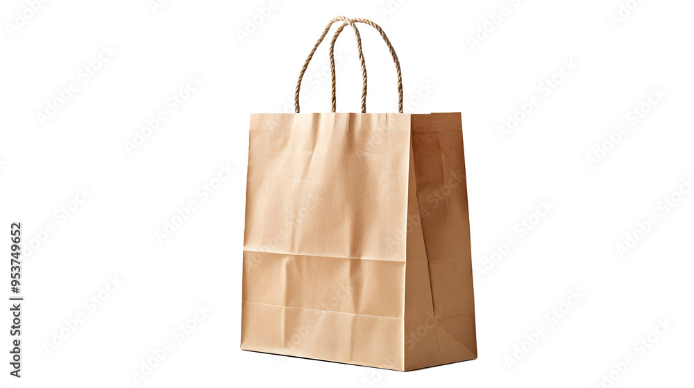 paper bag on white background, with copy space, isolated on white or transparent background, PNG paper bag on white background, with copy space, isolated on white or transparent background, PNG