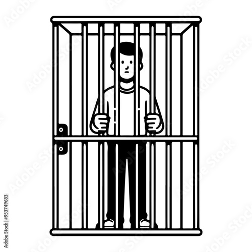 Man Behind Bars.