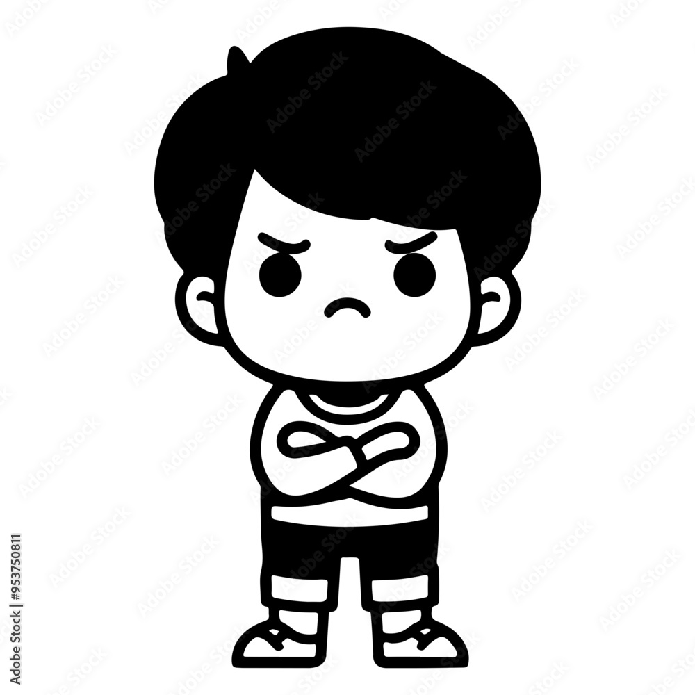 Angry Boy Cartoon.