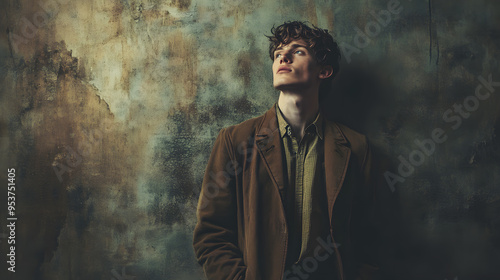 Moody Portrait of a Young Man with Dramatic Lighting