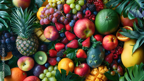 close up of variety of fruits and vegetables