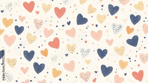 Colorful Heart Pattern Background