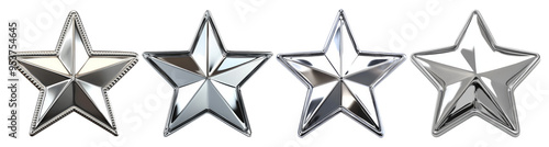 Four Shiny Silver Stars in a Row