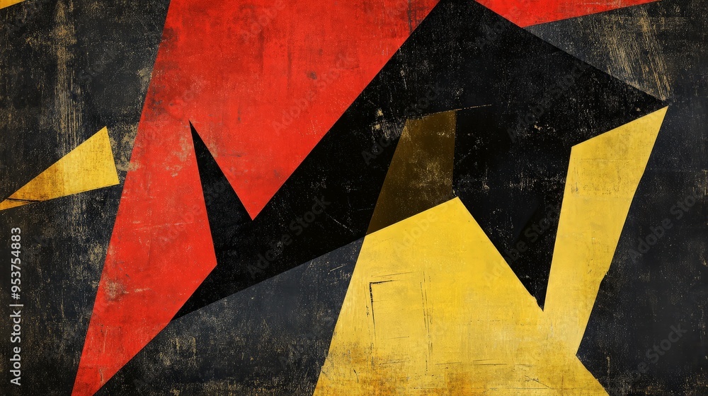 Naklejka premium Abstract Geometric Shapes in Vibrant Colors