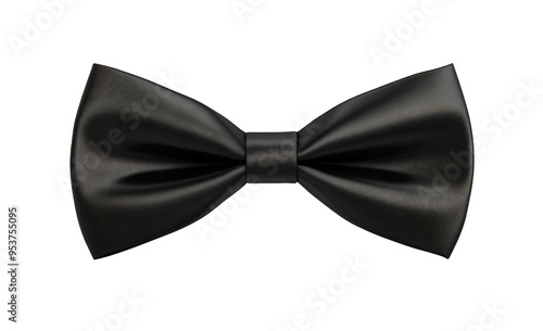 Black bow tie isolated on a white background