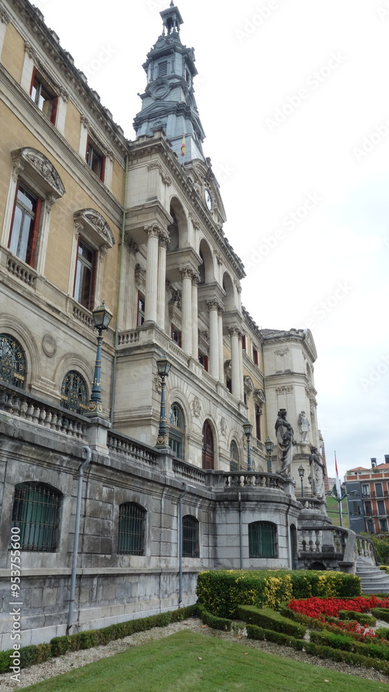 Obraz premium Building with characteristic spanish architecture located in the north of Spain