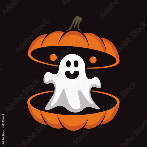 Cartoon Ghost Image Halloween Cute Character PNG and Clipart illustrator file
 photo