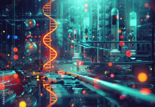 Abstract Futuristic Laboratory