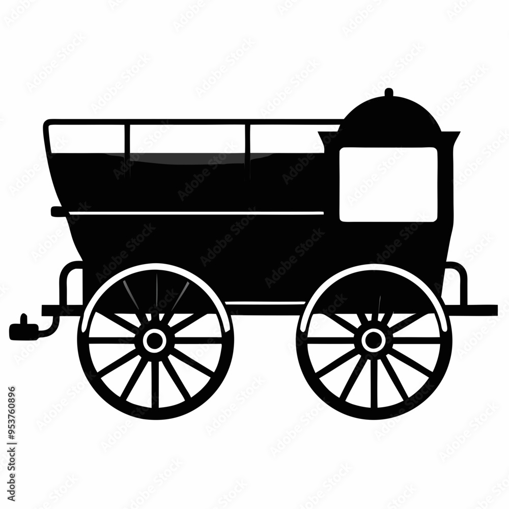 Wagon Black silhouette Wagon Black silhouette