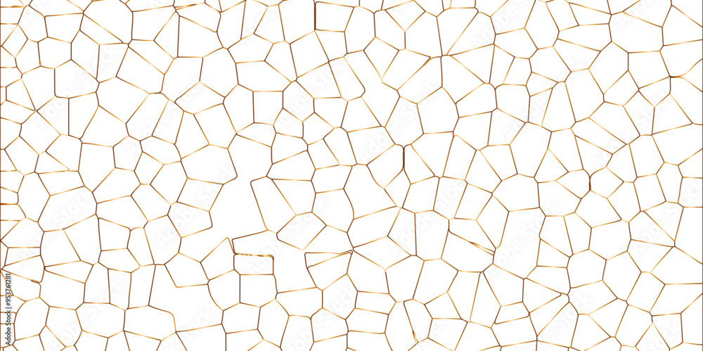 white stains broken glass with golden stock line texture. geometric pattern with golden stock line vector Illustration. white broken wall paper in decoration. low poly crystal mosaic background. white stains broken glass with golden stock line texture. geometric pattern with golden stock line vector Illustration. white broken wall paper in decoration. low poly crystal mosaic background.