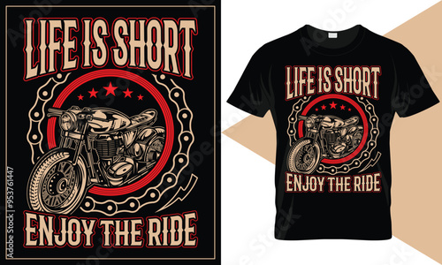 Motorbike t-shirt design and motorcycle t-shirt design vector