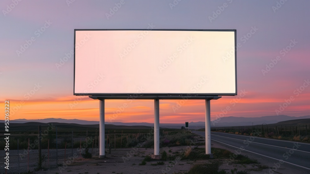 Sunset Billboard on Rural Road, an empty billboard bathed in warm hues of a setting sun, surrounded by open fields, offering a canvas for creative messages. Sunset Billboard on Rural Road, an empty billboard bathed in warm hues of a setting sun, surrounded by open fields, offering a canvas for creative messages.