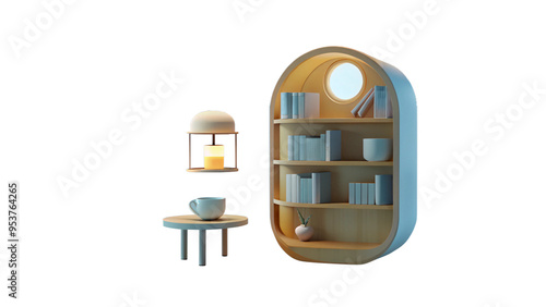 Cute Popup Room 3D, png file