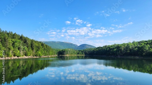 View of Dorr (right) and Cadlillac (left) Mtns
