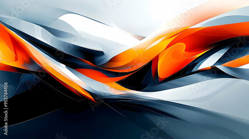 Abstract art with white, or...