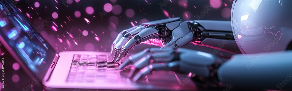 Man Using AI Software to Generate Creative Images Man Using AI Software to Generate Creative Images